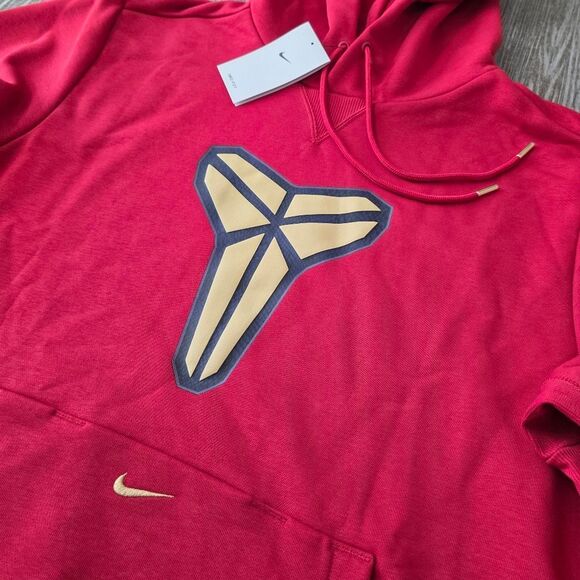 Nike Kobe Bryant Dri-FIT Pullover Hoodie Red Gold Men's L Basketball HF0066-636 - Picture 6 of 15